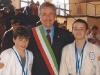 Emanuele e Claudio con il sindaco di leini